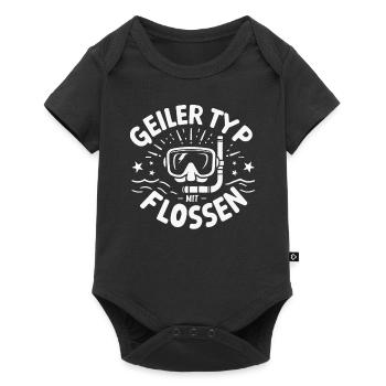 Schnorcheln Schnorchler Taucher Tauchen Schnorchel - Baby Premium Kurzarmbody - Schwarz - Vorne