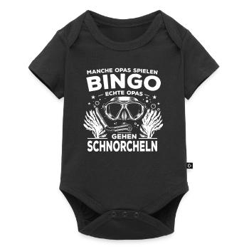 Schnorcheln Schnorchler Taucher Tauchen Schnorchel - Baby Premium Kurzarmbody - Schwarz - Vorne