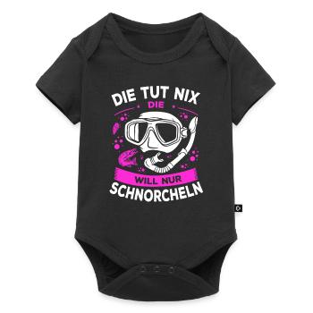 Schnorcheln Spruch Schnorchler Taucher Schnorcheln - Baby Premium Kurzarmbody - Schwarz - Vorne