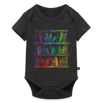 Livre Dessin Coloré Art Fantaisie Motif Graphique Bu - Body à manches courtes Premium Bébé - noir - Devant