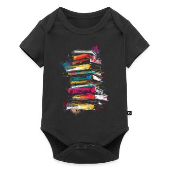 Book Painting Art Illustration Graphic Artwork B - Baby Premium short-sleeve bodysuit - black - Front