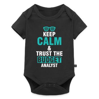 Keep Calm & Trust the Budget Analyst - Baby Premium short-sleeve bodysuit - black - Front