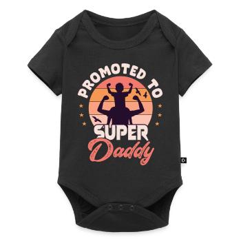 Superdaddy super daddy super dad - Baby Premium short-sleeve bodysuit - black - Front