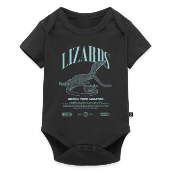 Moniteur d’arbre vert Streetwear gardien de lézard - Body à manches courtes Premium Bébé - noir - Devant