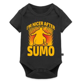 I'm nicer after Sumo - Baby Premium short-sleeve bodysuit - black - Front