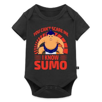 Tu ne peux pas me faire peur, je connais Sumo - Body à manches courtes Premium Bébé - noir - Devant