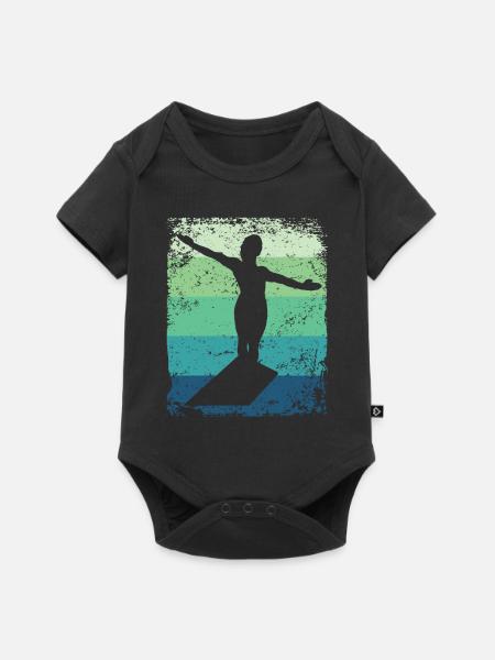 Synchronisierter Wassertaucher High Diver - Baby Premium Kurzarmbody - Schwarz