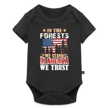 American Woodcutter Lover United States Apparel - Baby Premium short-sleeve bodysuit - black - Front