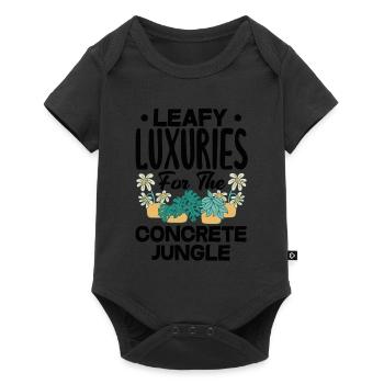 Parler aux plantes est essentiel Jardinier urbain - Body à manches courtes Premium Bébé - noir - Devant