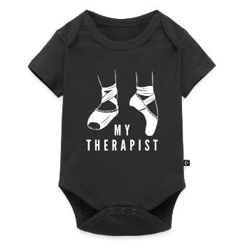 Süßes Ballerina Ballettänzerin Geschenk - Baby Premium Kurzarmbody - Schwarz - Vorne