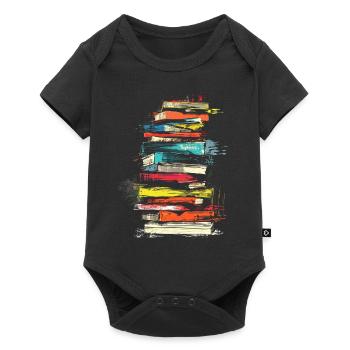 Livre Peinture Illustration Graphique Coloré - Body à manches courtes Premium Bébé - noir - Devant
