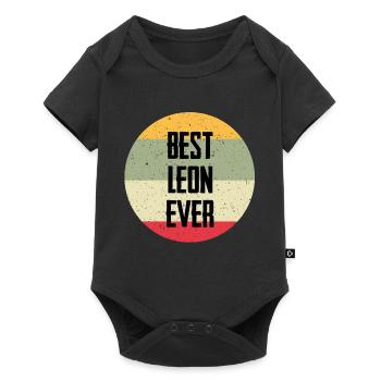 Best Leon Ever - Baby Premium Kurzarmbody - Schwarz - Vorne
