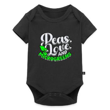 Microgreens, Peas, Love et Microgreens - Body à manches courtes Premium Bébé - noir - Devant