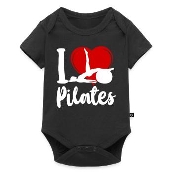 Instructeur de Pilates Enseignant Cœur I - Body à manches courtes Premium Bébé - noir - Devant