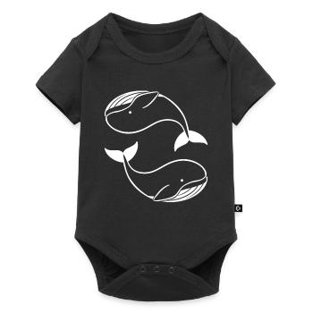 Baby Whale - Baby Premium short-sleeve bodysuit - black - Front