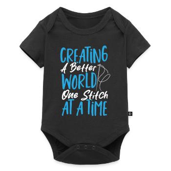 Point de croix Couture Point de croix J’aime point de croix - Body à manches courtes Premium Bébé - noir - Devant