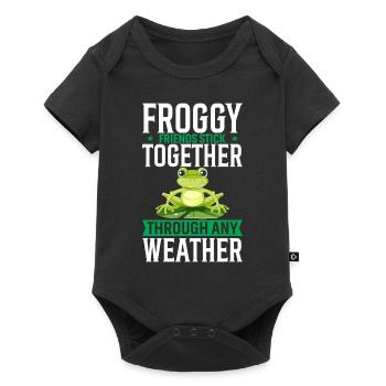 Froggy Friends Stick Together Through Any Weather. - Baby Premium short-sleeve bodysuit - black - Front