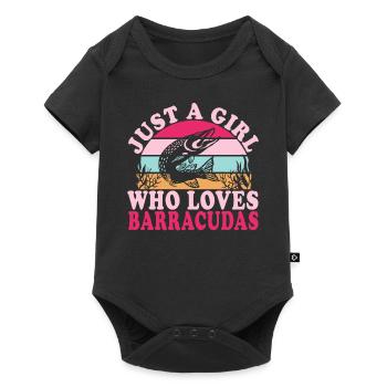 Cadeau pour les amateurs de poissons Barracuda - Body à manches courtes Premium Bébé - noir - Devant
