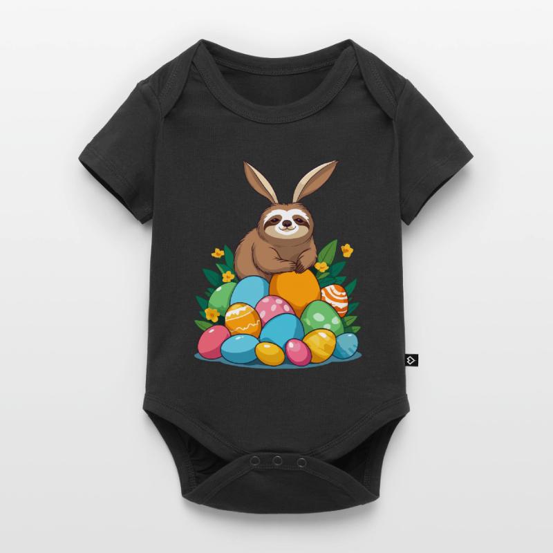Funny Sloth Easter Bunny Iconic Easter Baby Premium short-sleeve bodysuit