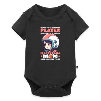 Maman de football se croit maman a cru en premier - Body à manches courtes Premium Bébé - noir - Devant