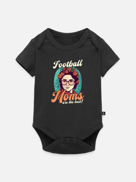 Fußball-Mama Fußball-Mütter sind die Besten - Baby Premium Kurzarmbody - Schwarz