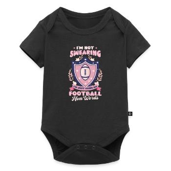 Maman de football ne jure pas les mots de maman de football - Body à manches courtes Premium Bébé - noir - Devant