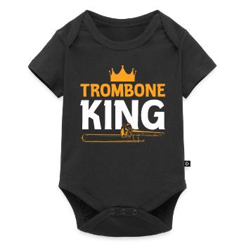 Trombone King Posaune Posaunist - Baby Premium Kurzarmbody - Schwarz - Vorne