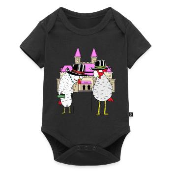Château Poulet Poulets Royal Volaille Château - Body à manches courtes Premium Bébé - noir - Devant