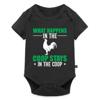 What Happens In The Coop Stays In The Coop - Baby Premium short-sleeve bodysuit - black - Front