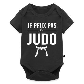 Je peux pas j'ai judo judoka Art Martial Japonais - Body à manches courtes Premium Bébé - noir - Devant