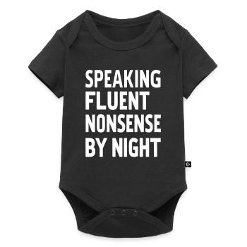 Parler dans le sommeil, Somniloquie, Parler dans le sommeil - Body à manches courtes Premium Bébé - noir - Devant