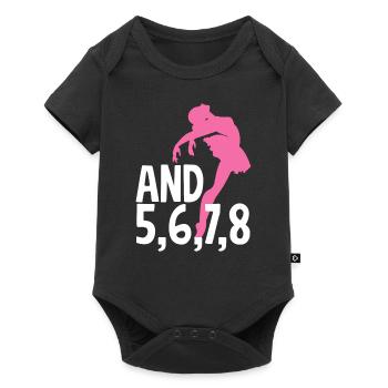 Süßes Ballerina Ballettänzerin Geschenk - Baby Premium Kurzarmbody - Schwarz - Vorne