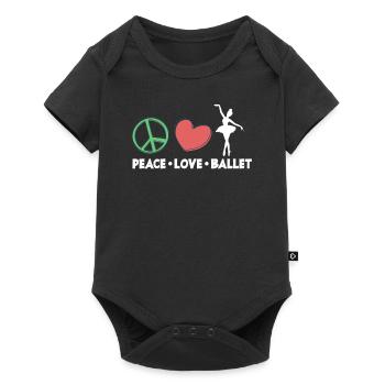 Süßes Ballerina Ballettänzerin Geschenk - Baby Premium Kurzarmbody - Schwarz - Vorne