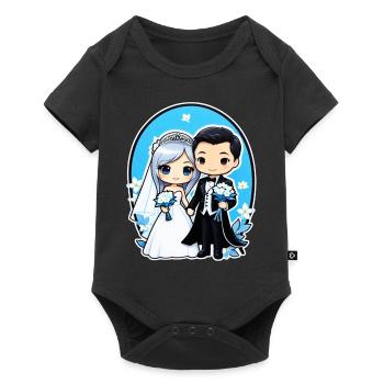 Just Married - For Wedding - Baby Premium short-sleeve bodysuit - black - Front