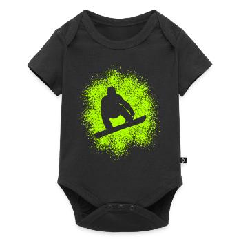 Snowboard winter sports enthusiasts - Baby Premium short-sleeve bodysuit - black - Front
