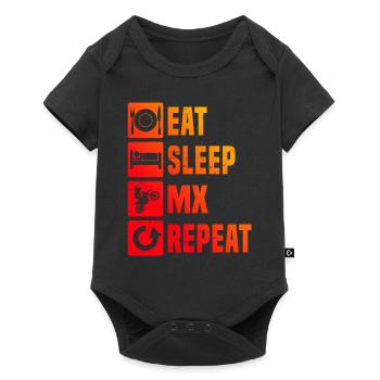 Dirt Biker Motocross Women's Dirt Bike Freestyle Moto - Baby Premium short-sleeve bodysuit - black - Front