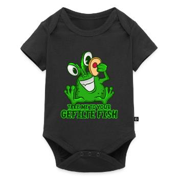 Take Me To Your Gefilte Fish T-shirt Vert Espace - Body à manches courtes Premium Bébé - noir - Devant