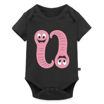 earthworm - Baby Premium short-sleeve bodysuit - black - Front