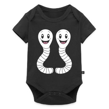Humour ver de terre - Body à manches courtes Premium Bébé - noir - Devant
