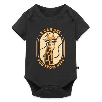 I Can See You From Here Nubian African Giraffidae - Baby Premium short-sleeve bodysuit - black - Front
