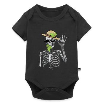 Squelette Jardinier Raisins Jardinage Mime Hobby Jardinier - Body à manches courtes Premium Bébé - noir - Devant