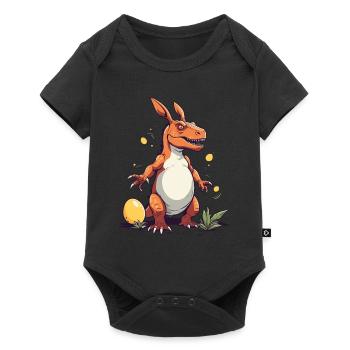 Iconic Easter Dinosaur and Dinosaur Easter Bunny - Baby Premium short-sleeve bodysuit - black - Front