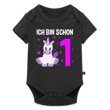 Unicorn Wonderland 1st Birthday - Baby Premium short-sleeve bodysuit - black - Front