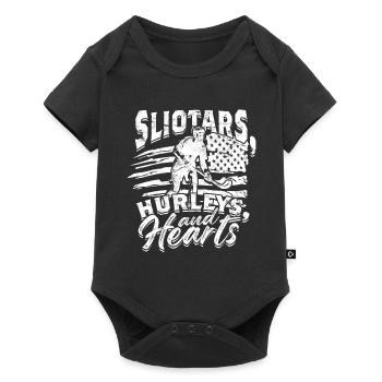 Hurling Sliotars, hurleys et cœur - Body à manches courtes Premium Bébé - noir - Devant