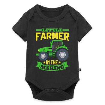 Tractor Boy Young Farmer Tractor Lover - Baby Premium short-sleeve bodysuit - black - Front