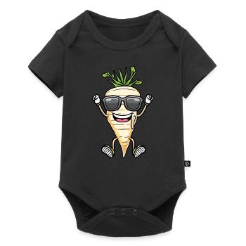 Dancing parsnips with sunglasses Parsnips - Baby Premium short-sleeve bodysuit - black - Front
