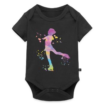 Figure Skater Ice Skating Figure Skating - Baby Premium short-sleeve bodysuit - black - Front