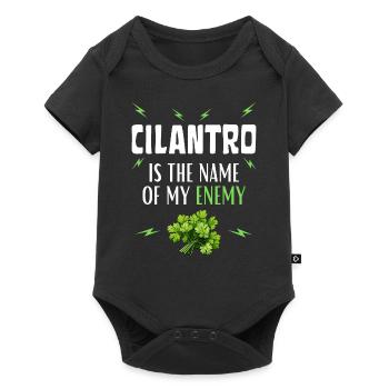 CILANTRO is the name of my Enemy - Baby Premium short-sleeve bodysuit - black - Front