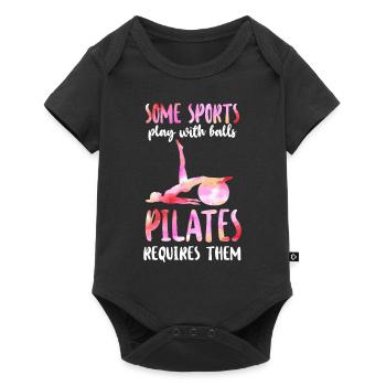 Pilates Instructor Teacher Some - Baby Premium Kurzarmbody - Schwarz - Vorne