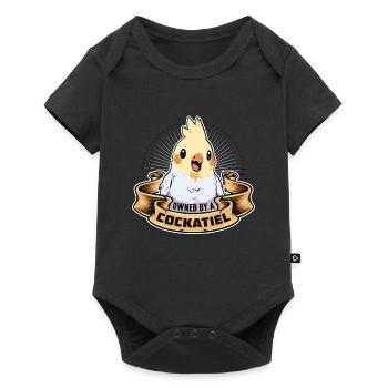Calopsitte appartenant à un oiseau d’ornement calopsitte - Body à manches courtes Premium Bébé - noir - Devant